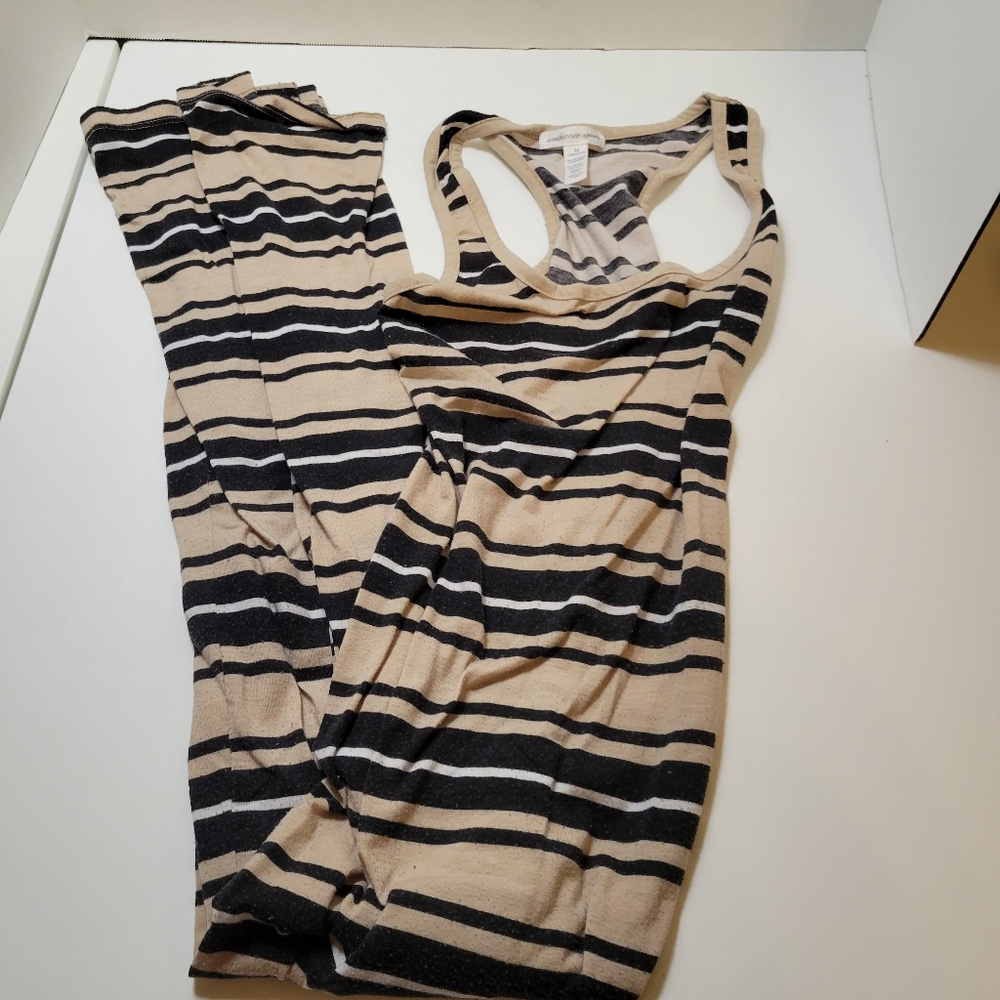 Ambiance Apparel khaki and black dress sz M